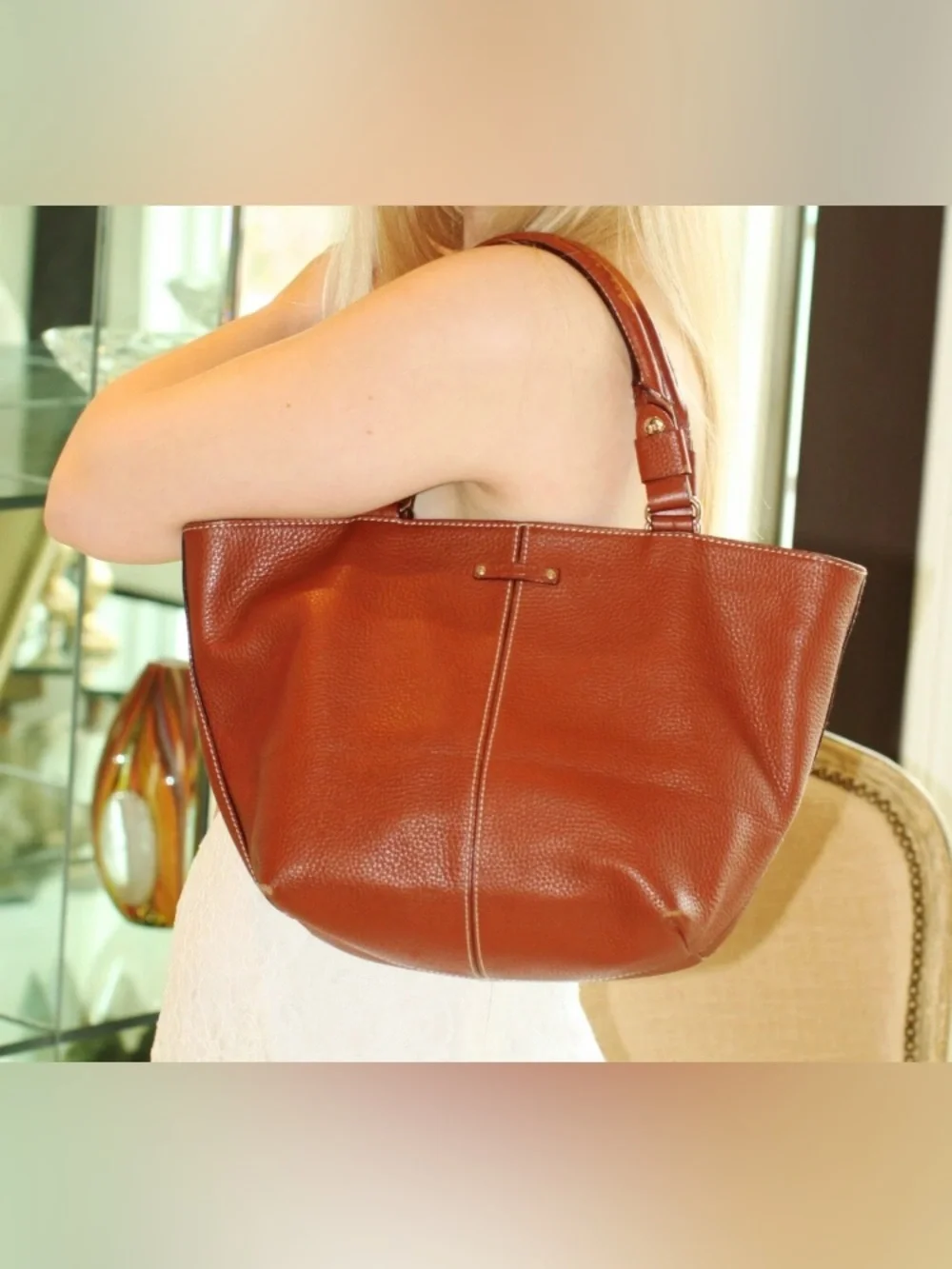 Kate Spade ♠️ - EUC - Madrid Bon Mot Shopper Bag in Burnt Orange